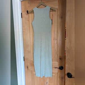 Vero Moda Ribbed Midi Dress - Sage Green